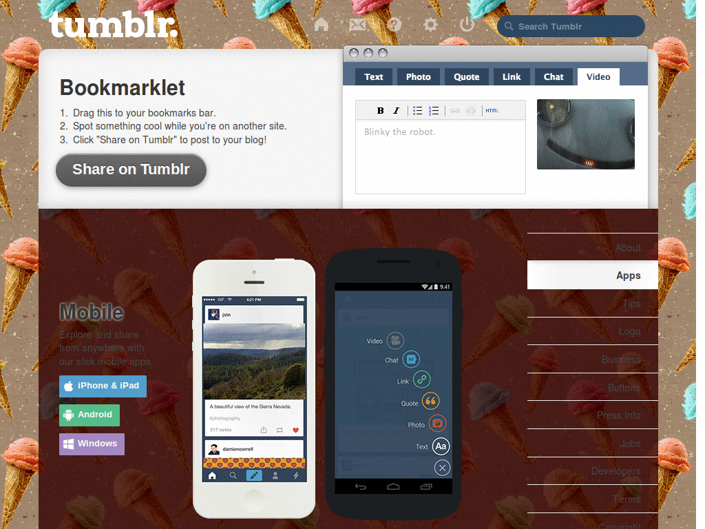 TUMBLR - ICE CREAM GLITTERY CREAM BACKGROUND