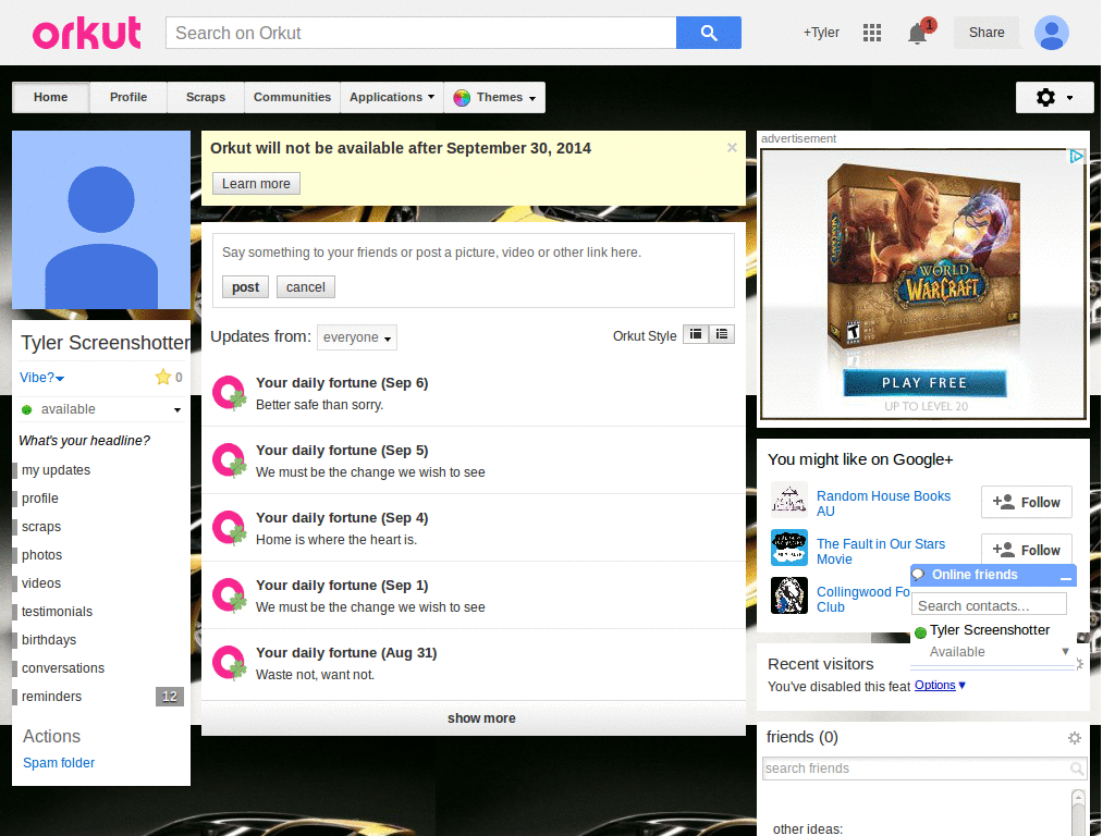 orkut-  lamborghini theme
