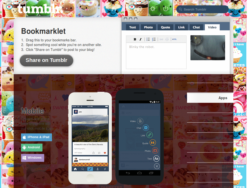 sweet tumblr dashboard skins