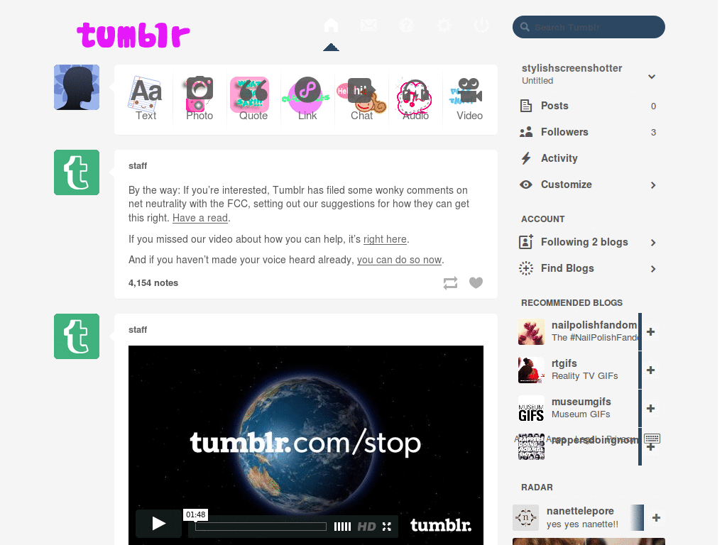 changed tumblr icons