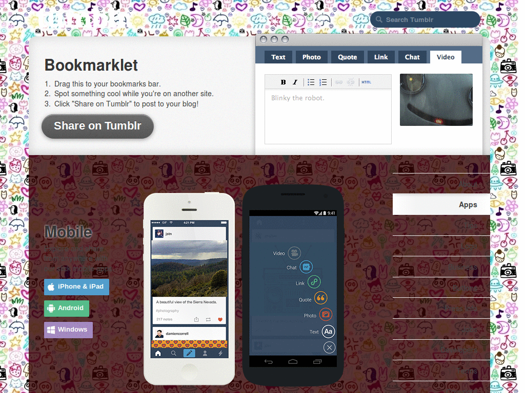 doodle tumblr skin
