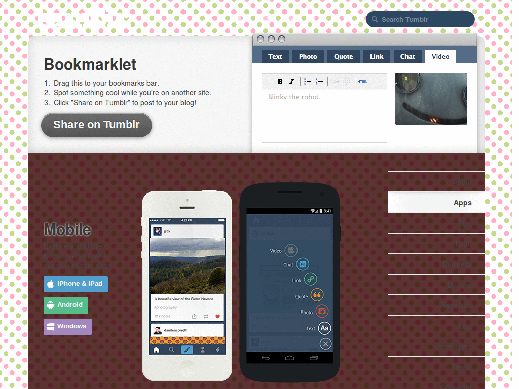 pink and green polka dots tumblr skin