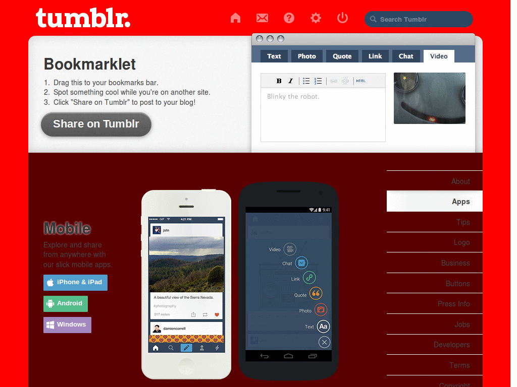 Red tumblr skin