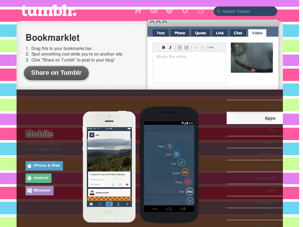 candy stripes tumblr skin