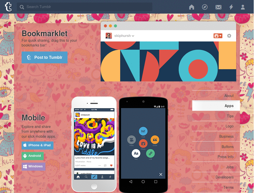 doodle love tumblr skins