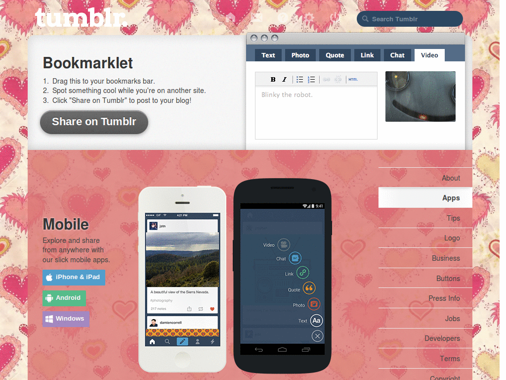 vintage heart tumblr skin