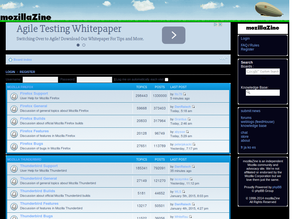 Mozillazine Forums Dark MediumBlue