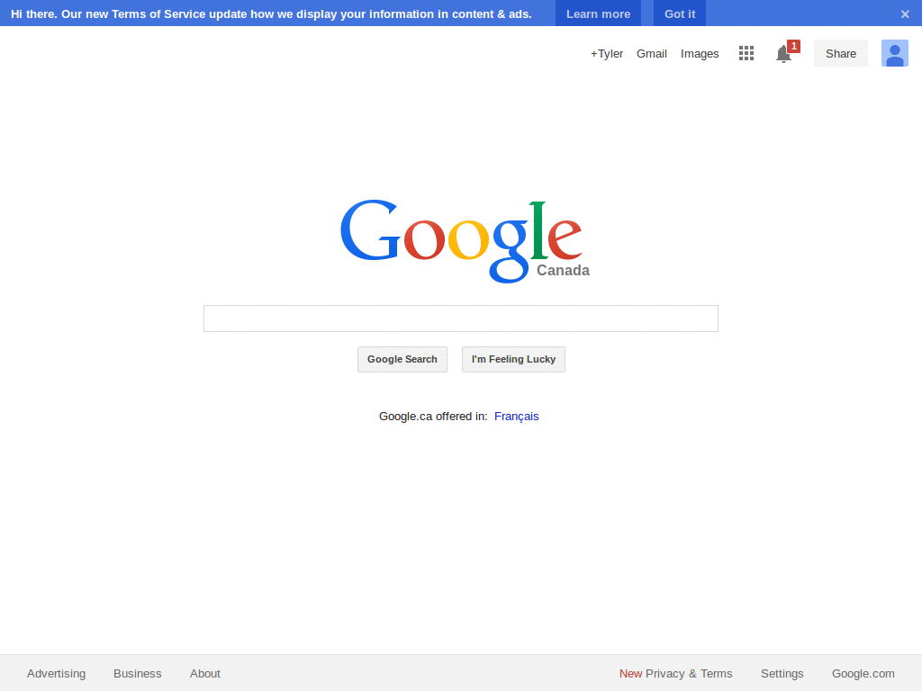 Google - Hide Google Chrome Ad on Main Page
