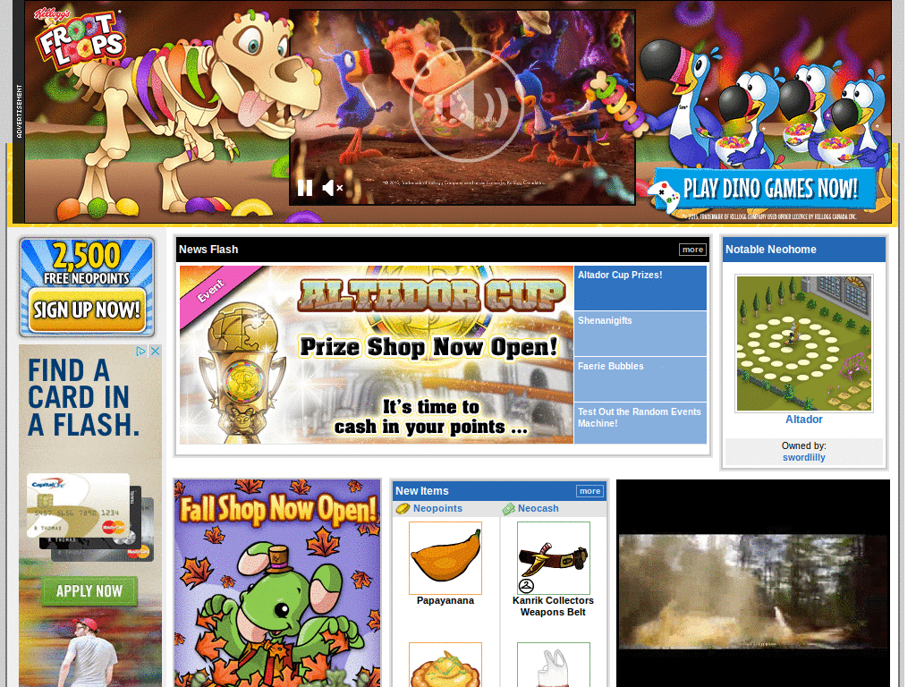 Neopets.com - Remove Header