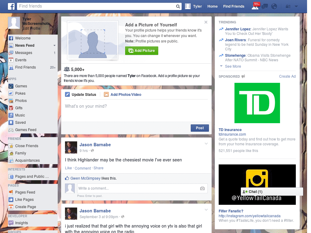 Simple Facebook Skin (570)