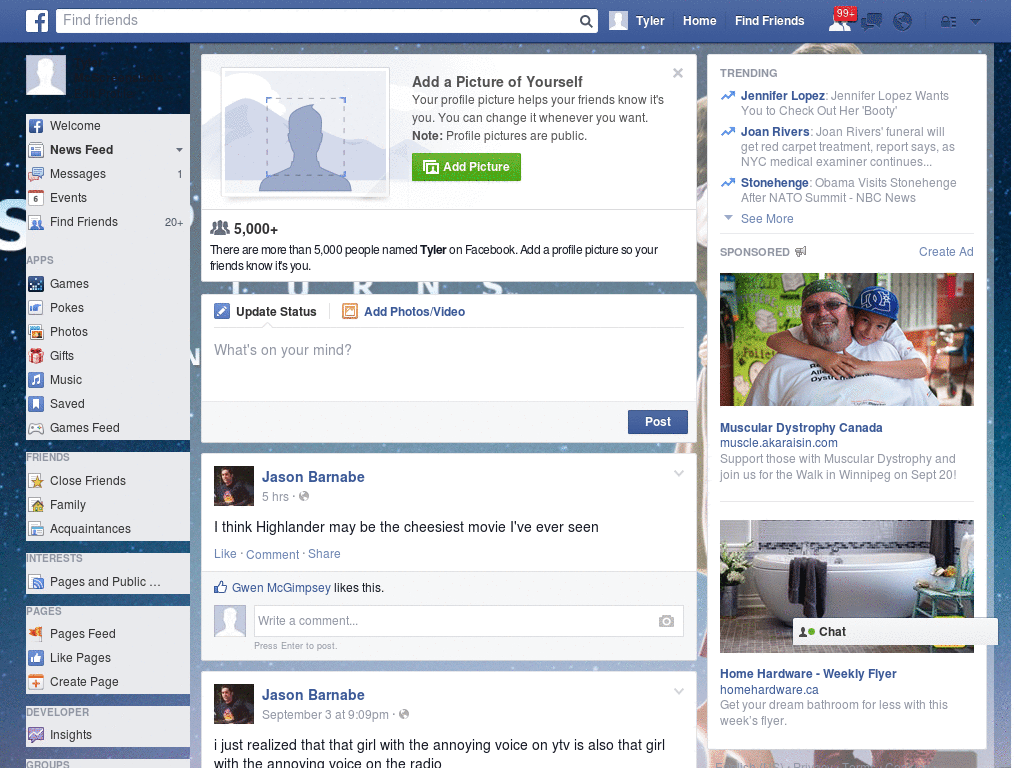 Simple Facebook Skin (654)