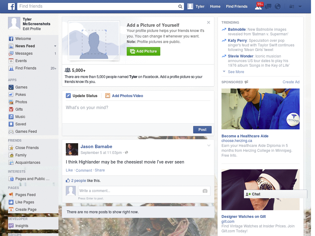 Nice Facebook Skin (720)