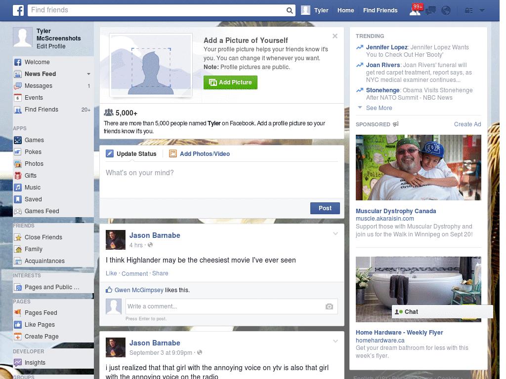 Simple Facebook Skin (729)