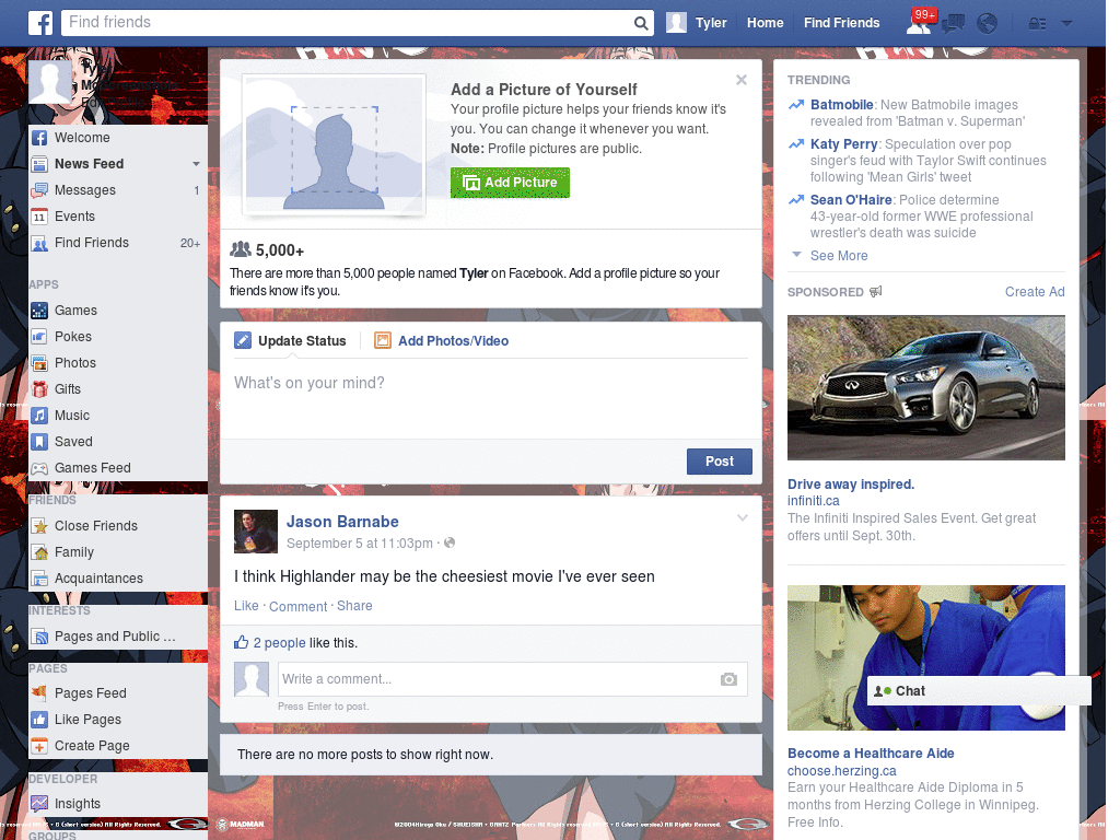 Extraordinary Facebook Skin (800)