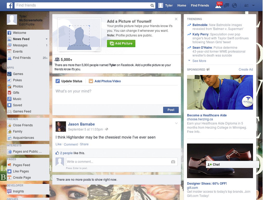 Simple Facebook Skin (825)