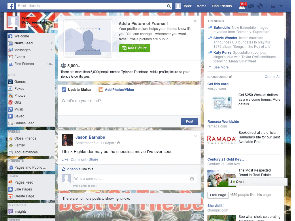 Simple Facebook Skin (889)