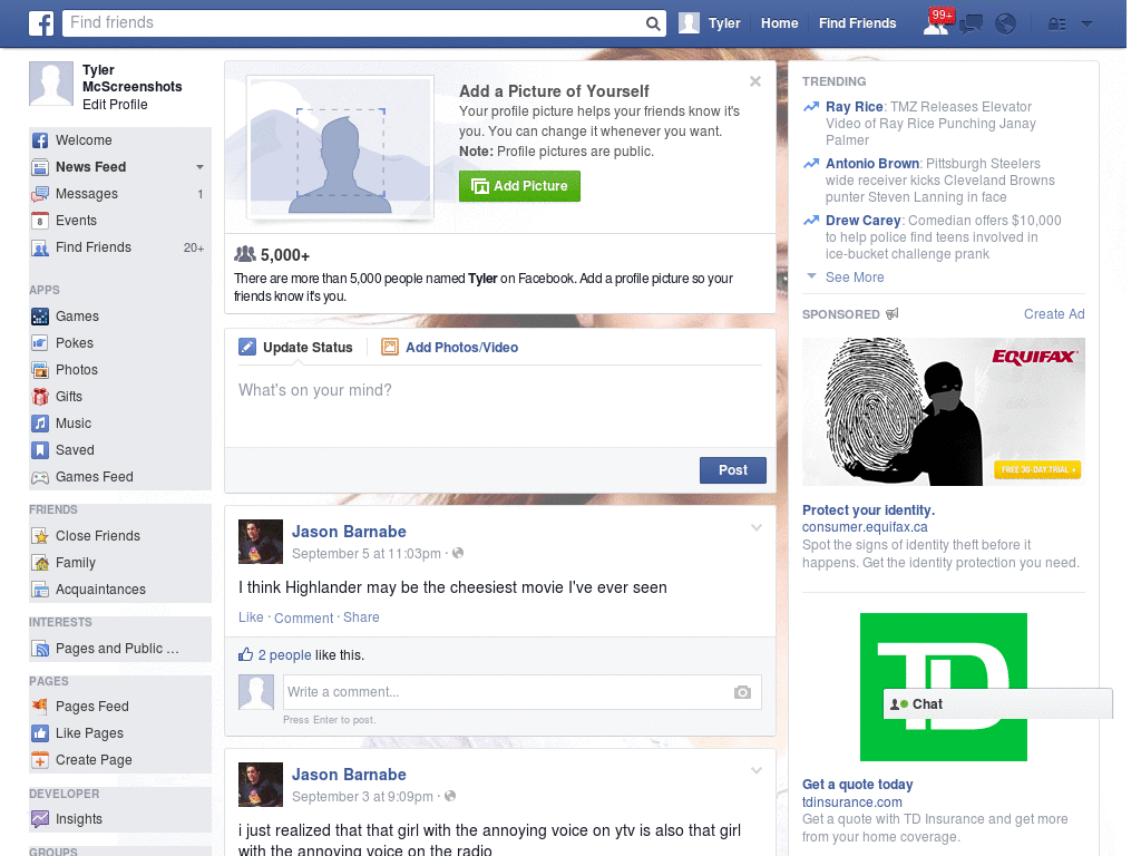 Simple Facebook Skin (927)