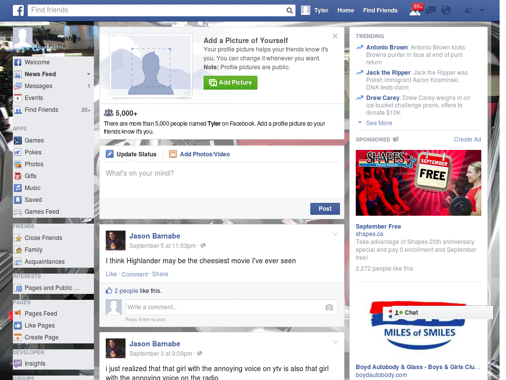 Wow Facebook Skin (1000)