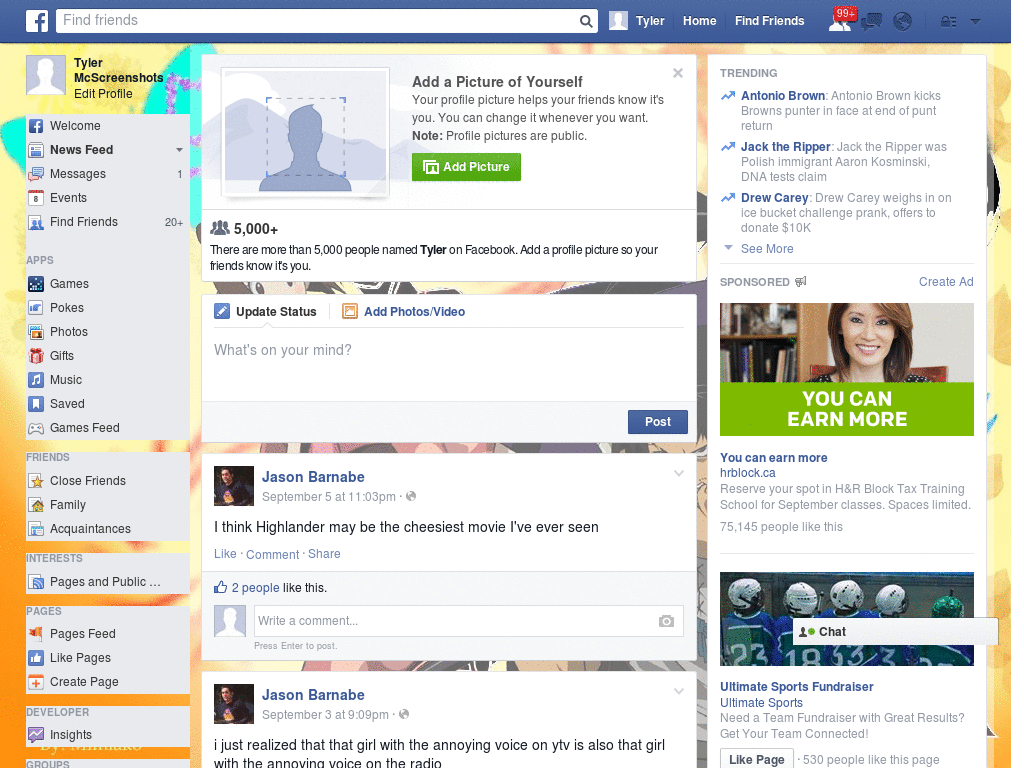 Excelent Facebook Skin (1004)