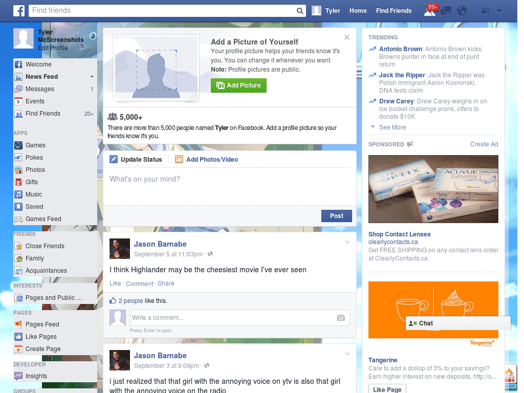 Simple Facebook Skin (1034)