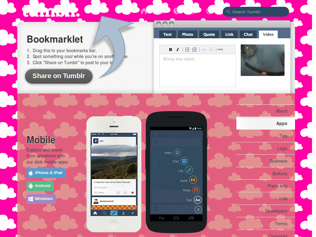 pink clouds tumblr skin