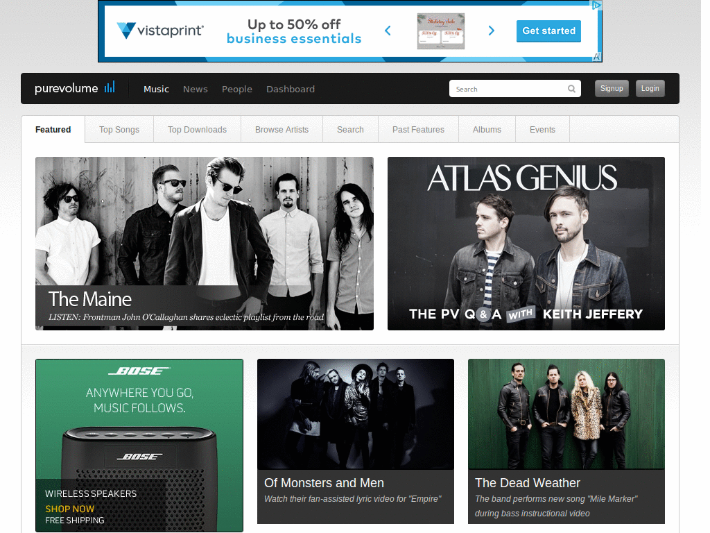 purevolume.com no ads