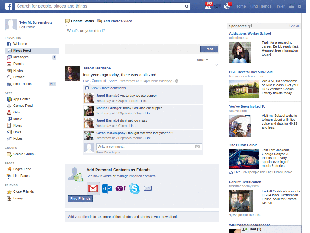 Facebook Remove advertisements