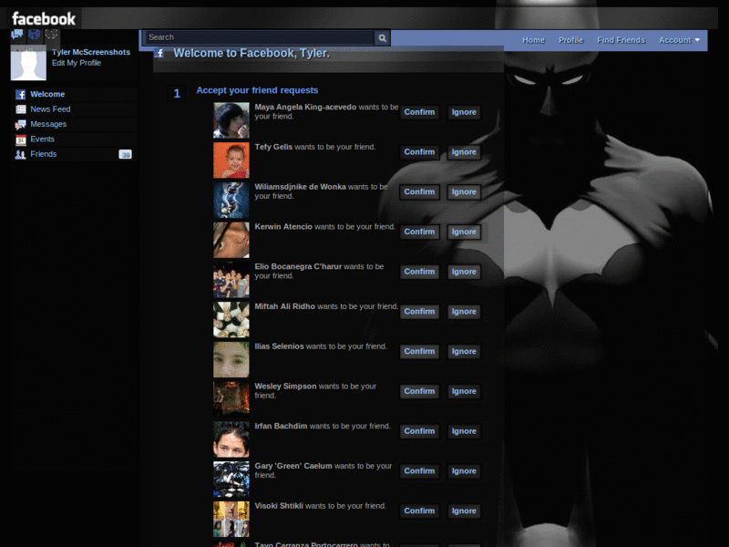 Facebook - BatMan Transparency