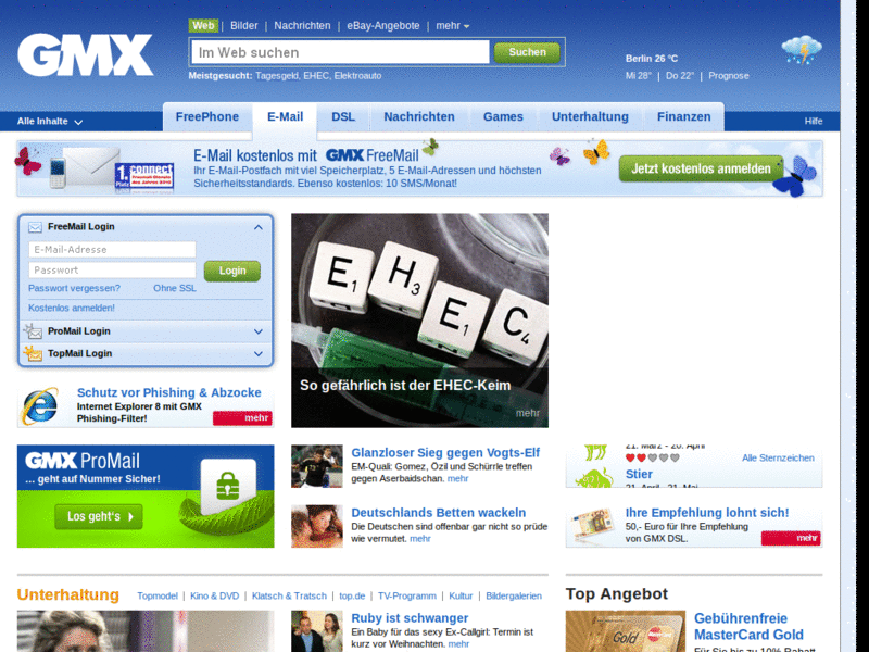 GMX FreeMail - werbefrei