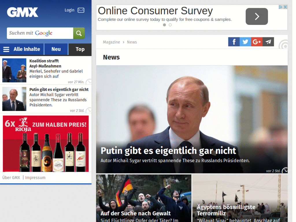 GMX Portal werbefrei
