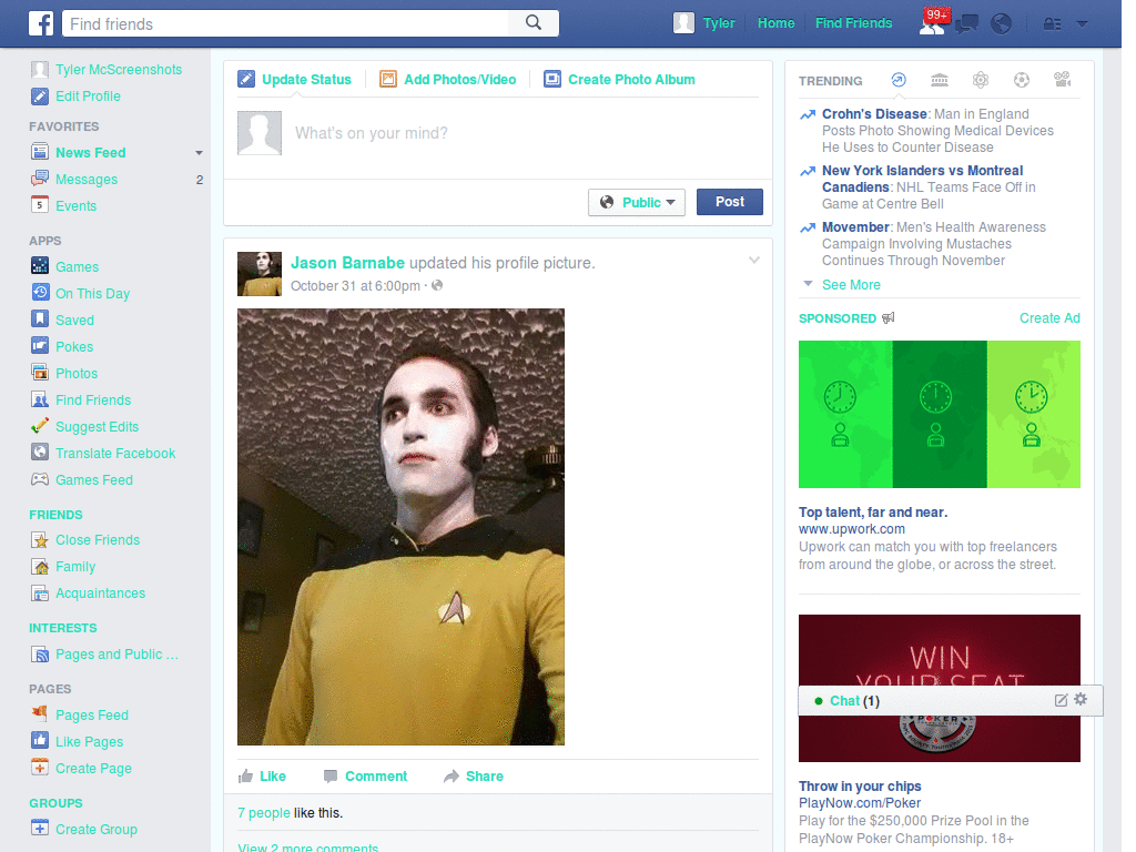 Grungy Light Blue Facebook