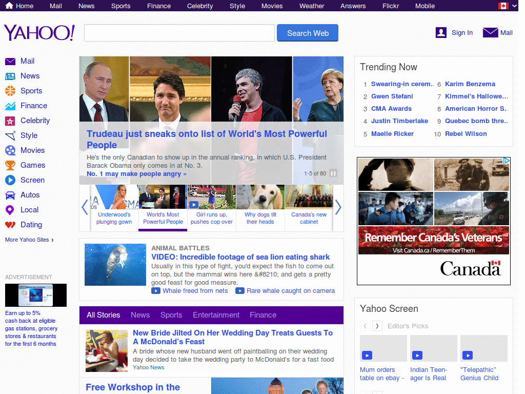 Yahoo front page clean up