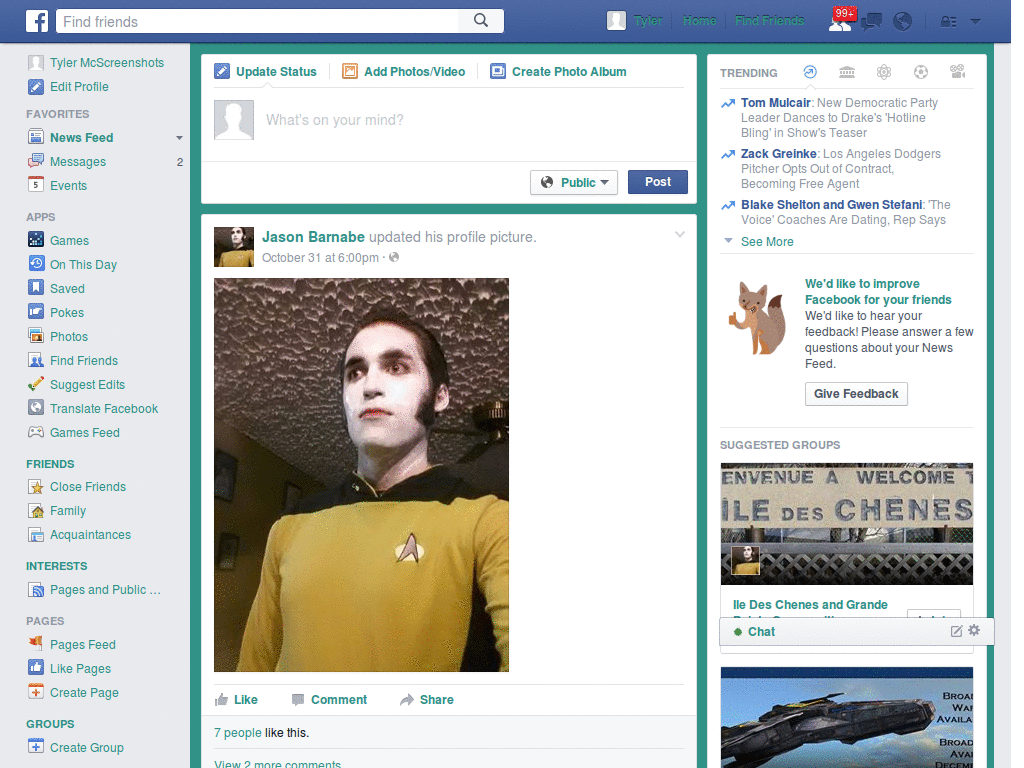 Teal Facebook.