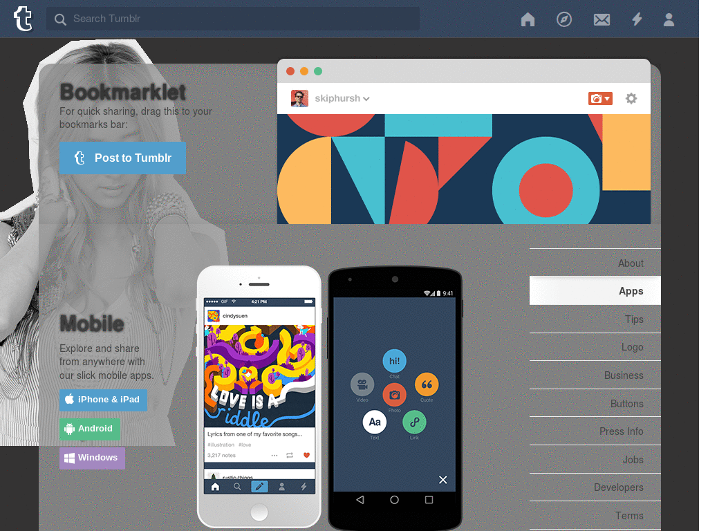 G.NA Choi Tumblr dash theme