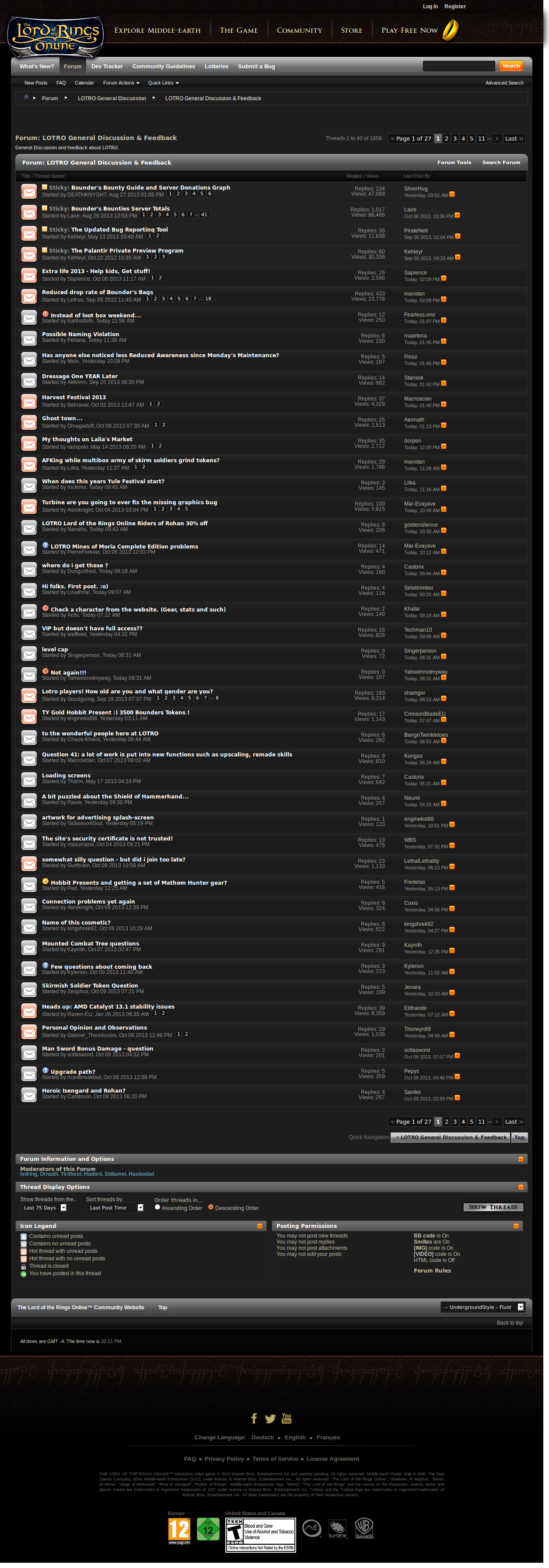 Website: Cleaner -  forums.lotro.com