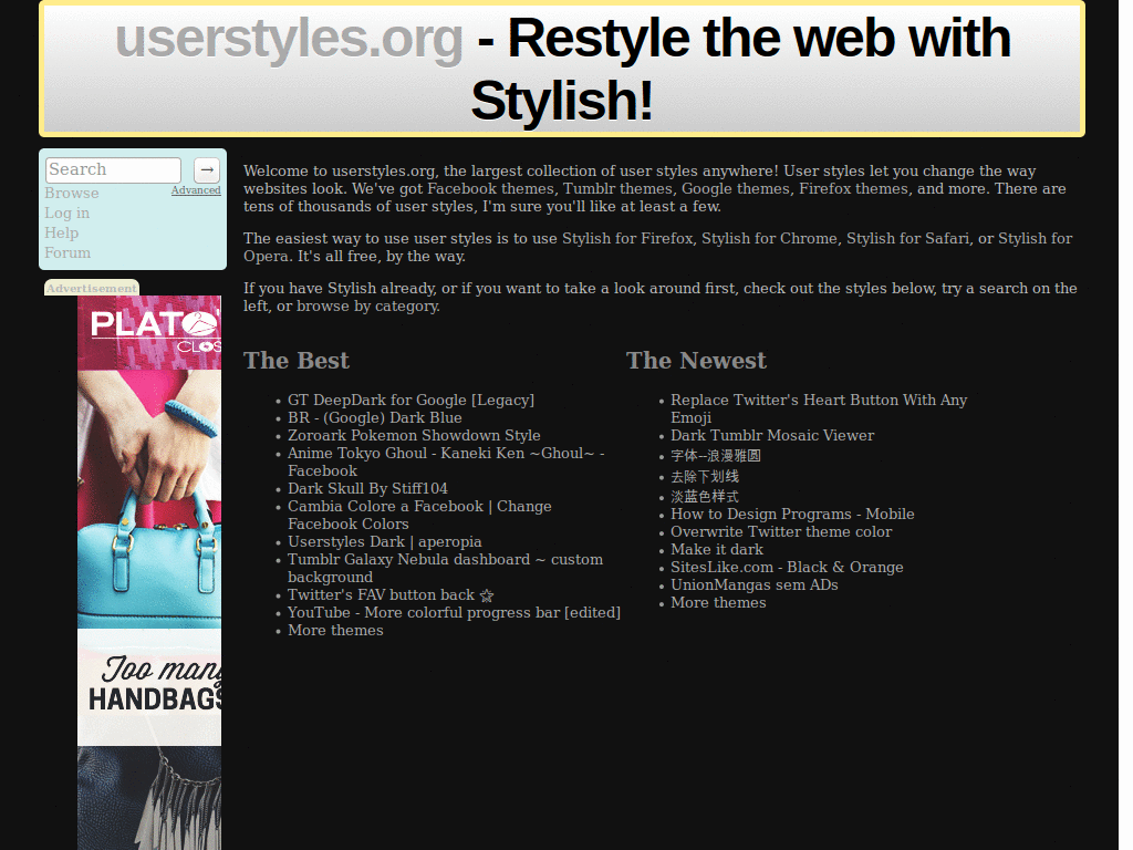 Plain Black UserStyles.org 1.0