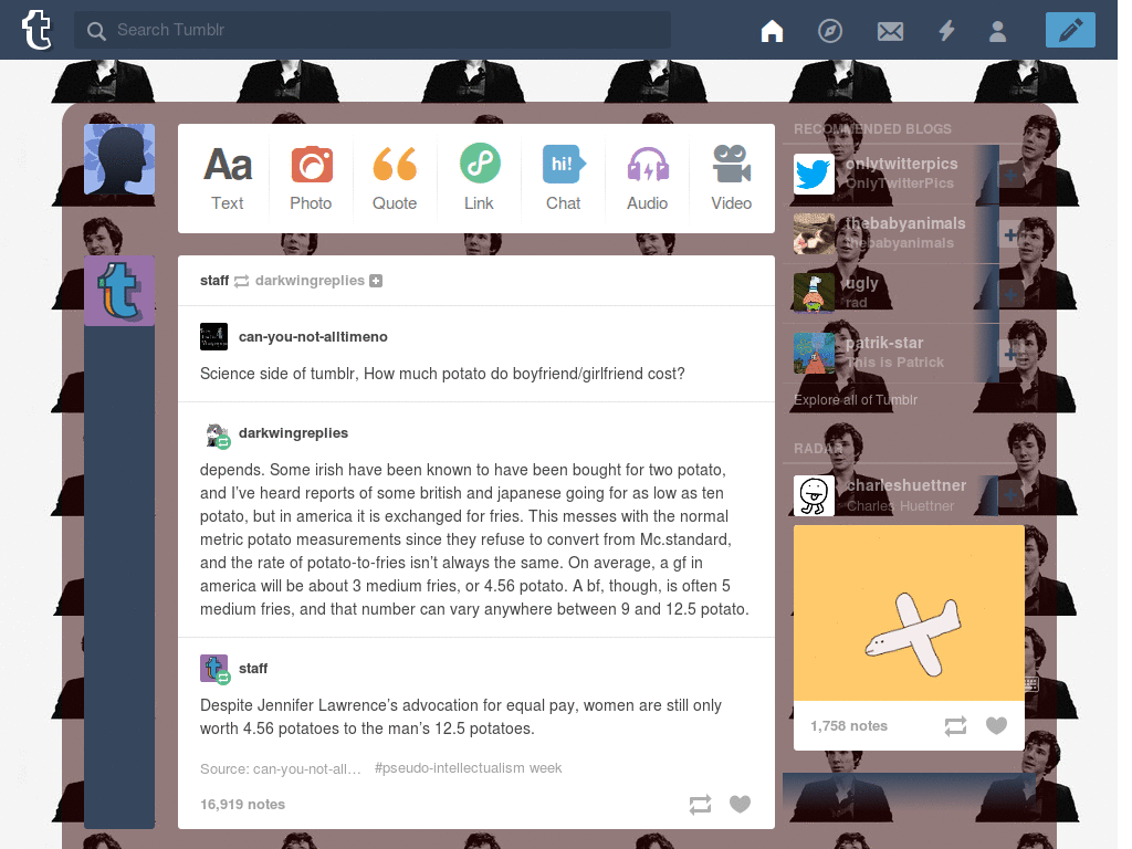 SHERLOCK TUMBLR STYLE