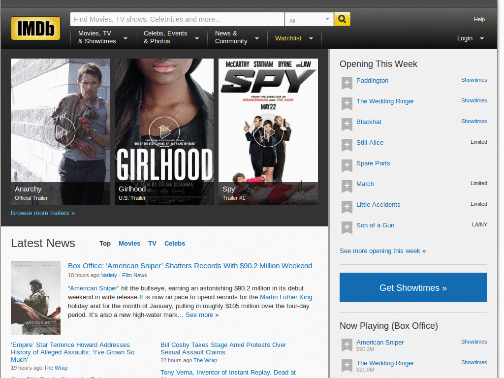 IMDB - Hide All The Junk (April 2014)