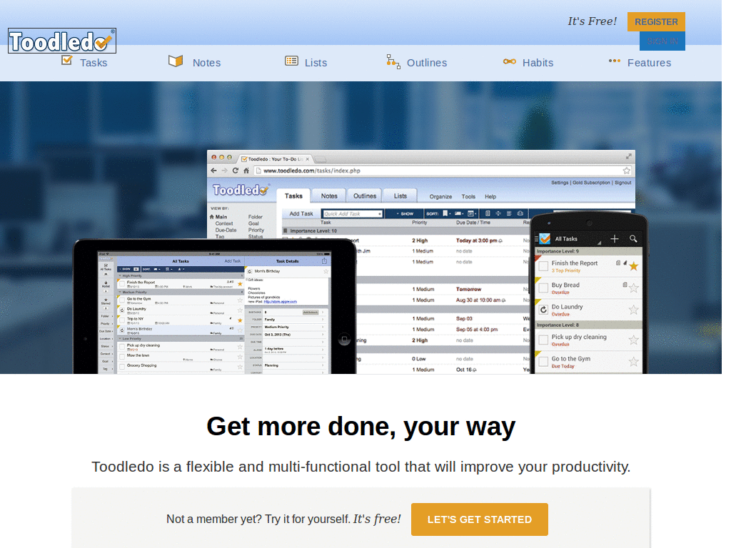 Toodledo Simple Gray theme by PeterW
