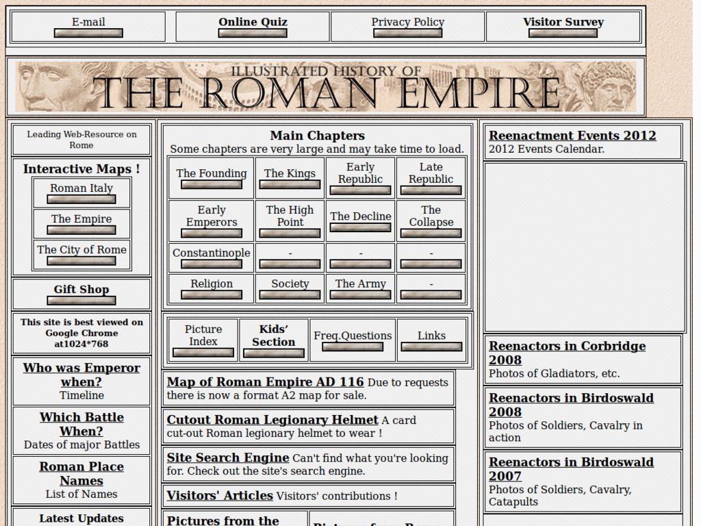 Roman-Empire.net Easy Reading