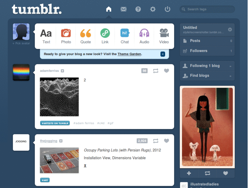 Cute folder tumblr dashboard icon set.
