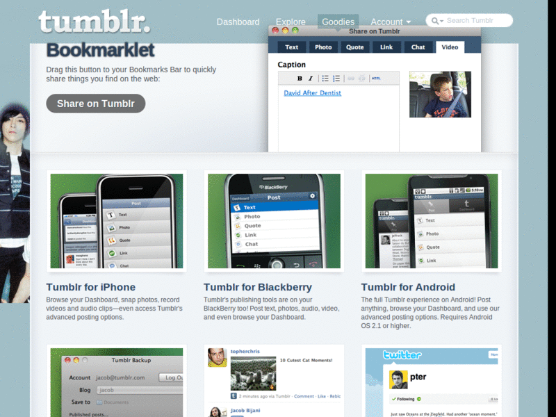 Big Bang Tumblr Dashboard Theme.