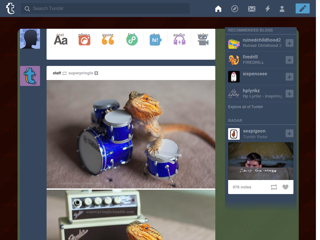 Supernatural, Tumblr theme v 2.0.