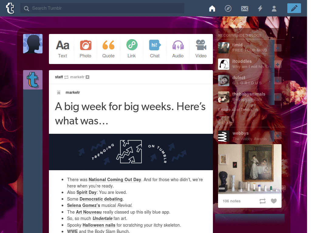 John and Jenna Tumblr dashboard