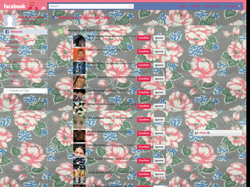 facebook - vintage pink