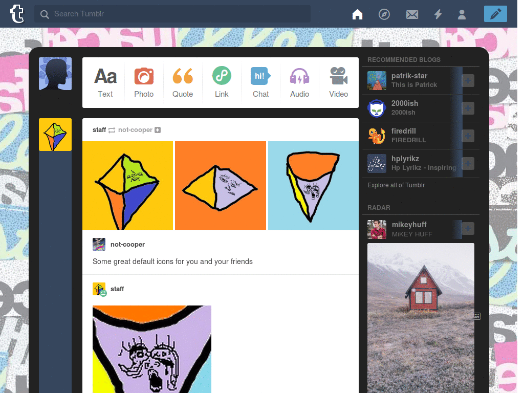 Illest Tumblr dashboard theme.