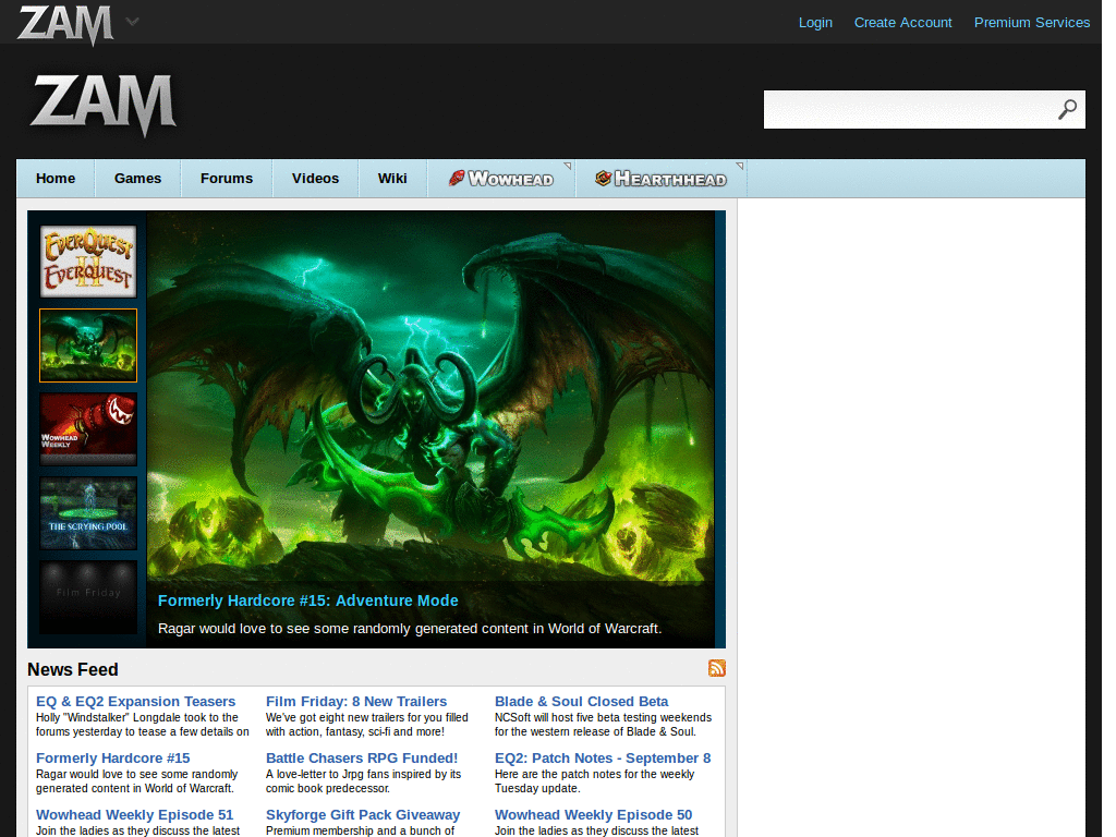 Zam/Allakhazam Widescreen