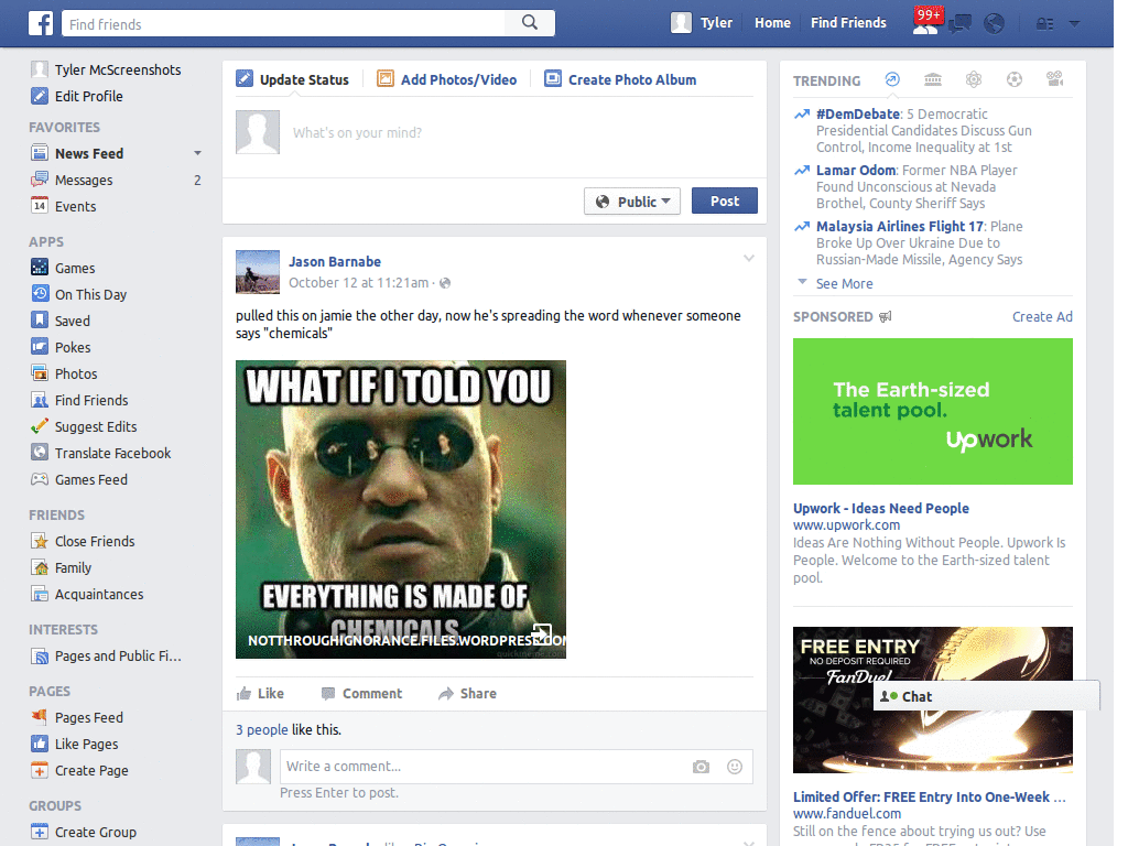 Facebook Font: Ubuntu