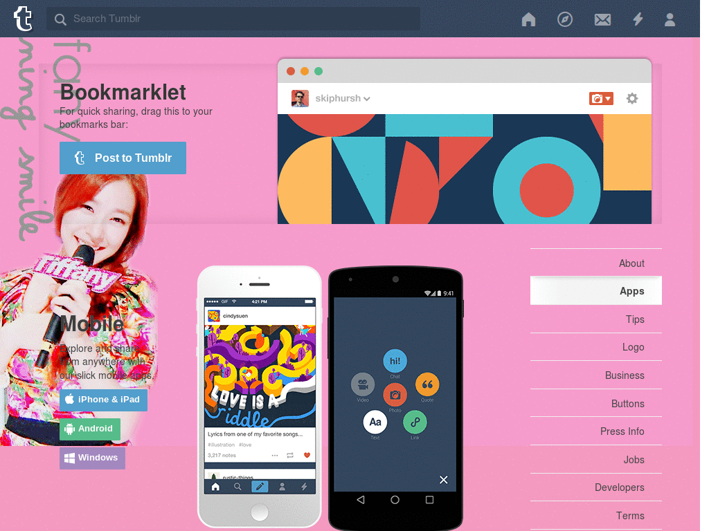 Tiffany;Shining Smile(SNSD) Tumblr Dashboard Theme