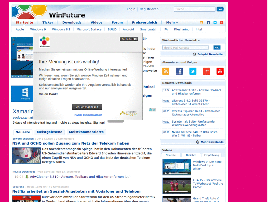 WinFuture.de no-ads cleanup